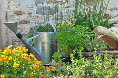 Low-maintenance planting scheme for a Raynespark outdoor space